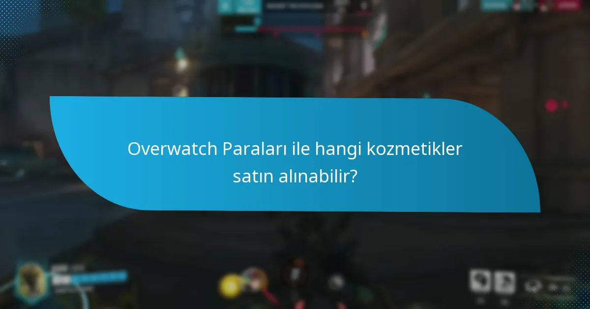 Overwatch Paraları ile hangi kozmetikler satın alınabilir?