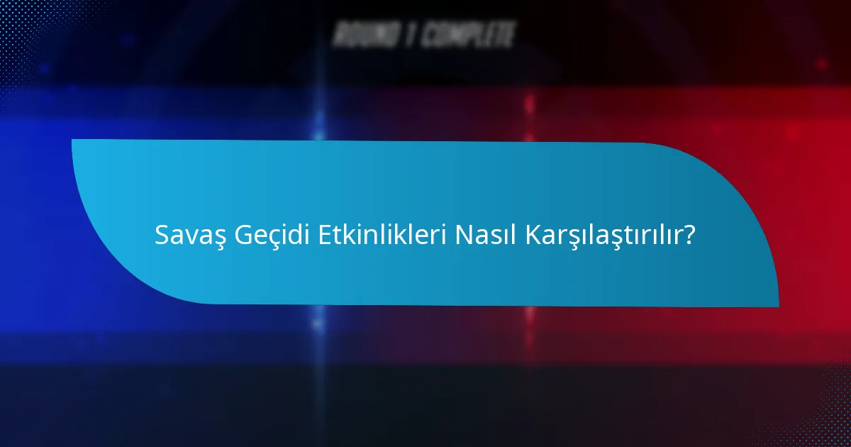 Özel Savaş Geçidi Etkinlikleri Nedir?